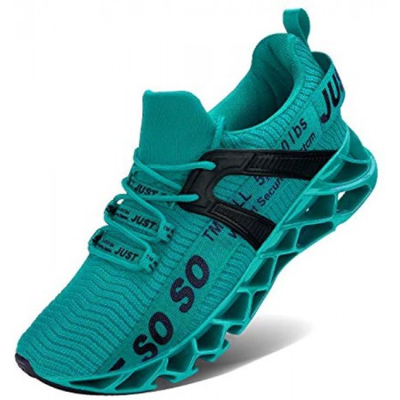 Men's Runing Shoes Walking Non Slip Blade Type Sneakers Lake Blue